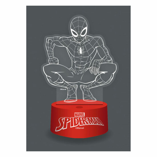 3D Lamp met Afstandbediening Spiderman