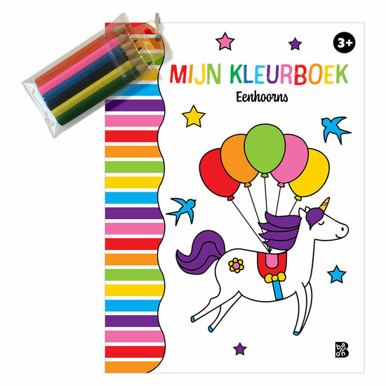 Mijn Kleurboek met 6 Kleurpotloodjes Eenhoorn