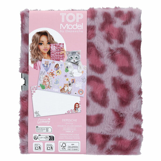 TOPModel Cosy Cat Dagboek met Slot