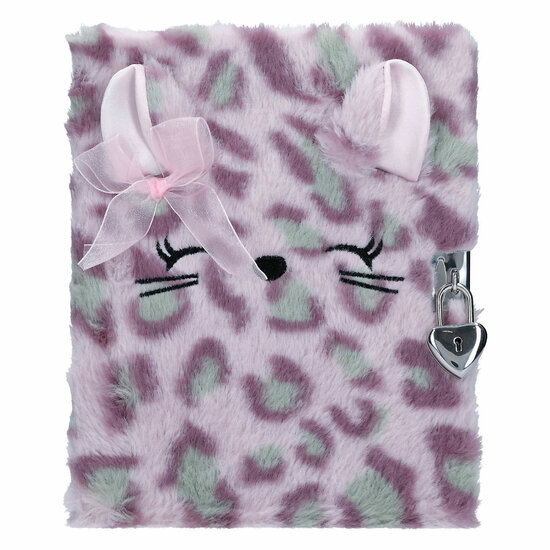 TOPModel Cosy Cat Dagboek met Slot Lila