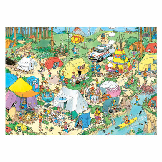Jan van Haasteren Legpuzzel -  Kamperen In Het Bos, 1000st.