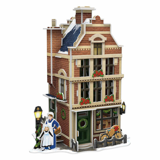 Cubic Fun 3D Puzzel Hollanse Bakkerij met Led Verlichting - 65st.