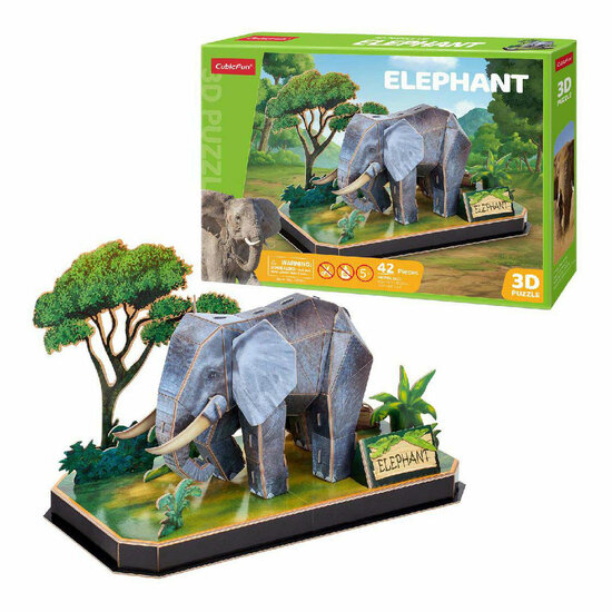Cubic Fun 3D Puzzel Olifant
