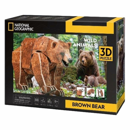 Cubic Fun 3D Puzzel National Geographic  Bruine Beer