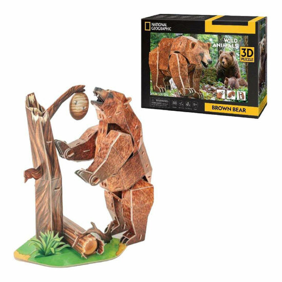 Cubic Fun 3D Puzzel National Geographic  Bruine Beer