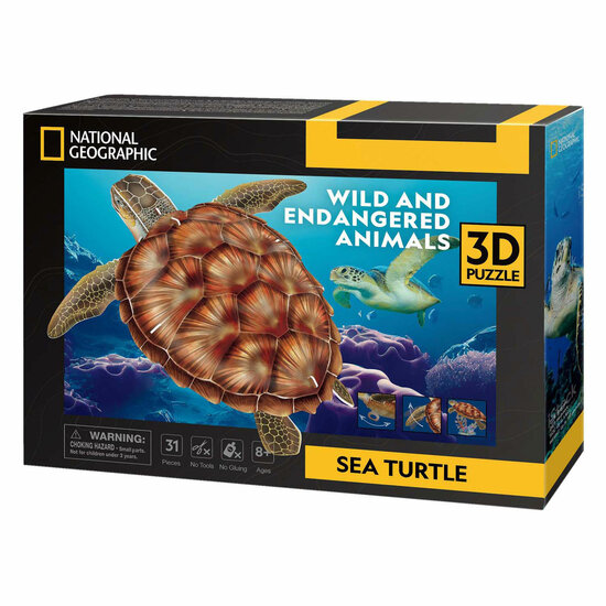 Cubic Fun 3D Puzzel National Geographic Zee Schildpad