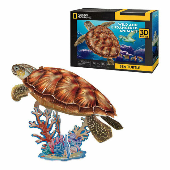 Cubic Fun 3D Puzzel National Geographic Zee Schildpad