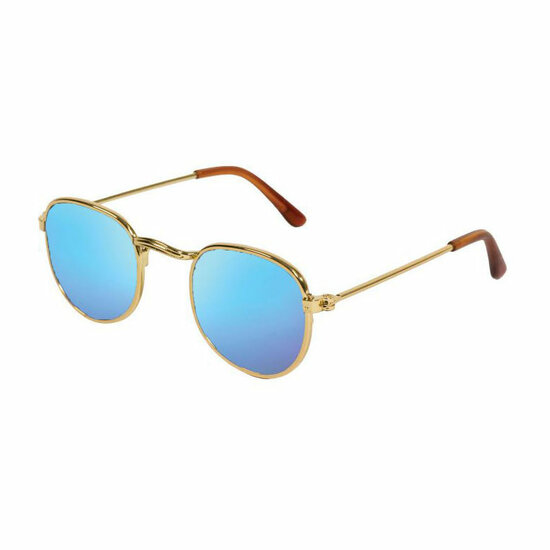 Poppen Zonnebril Goud Blauw Gespiegeld