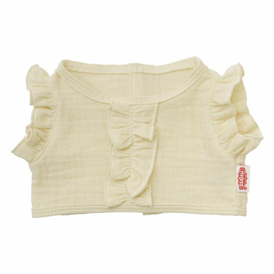 Poppen Wikkelrok Ecru met Ruches, 28-35 cm