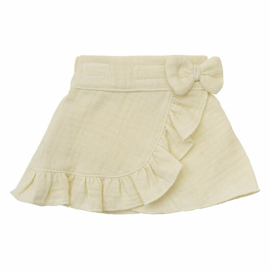 Poppen Wikkelrok Ecru met Ruches, 28-35 cm
