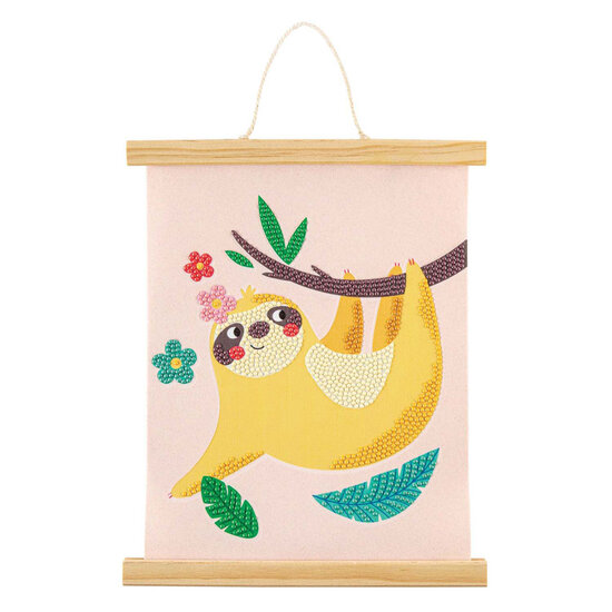 Diamond Painting Wandhanger Fluweel - Luiaard