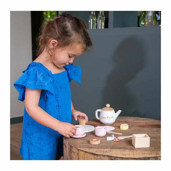 Houten Thee Speelset, 17dlg