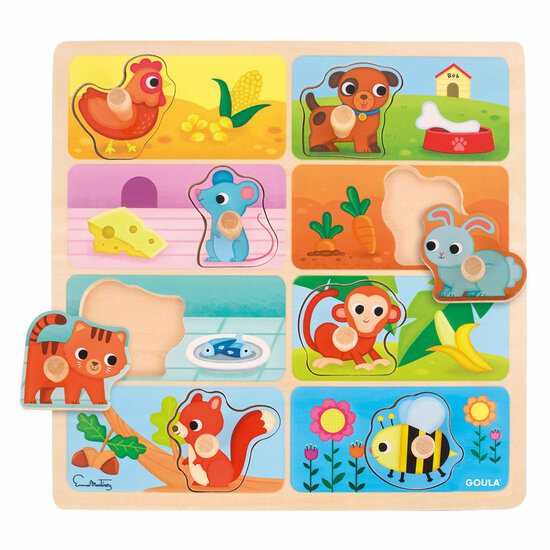 Jumbo Goula Noppenpuzzel Mijn Lievelingseten - 8st.