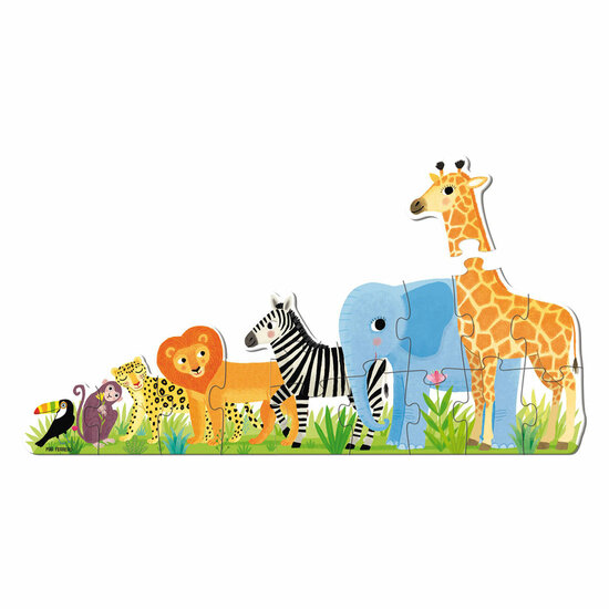 Jumbo Goula Puzzel XXL Jungle van Klein tot Groot - 16st.