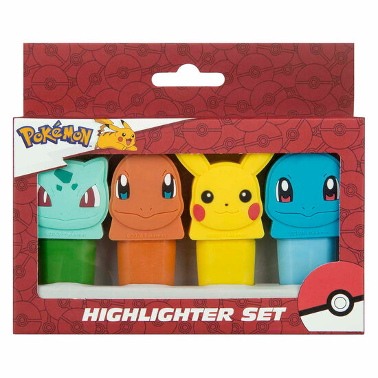 Mini Markeerstiften Pokemon - 4st.