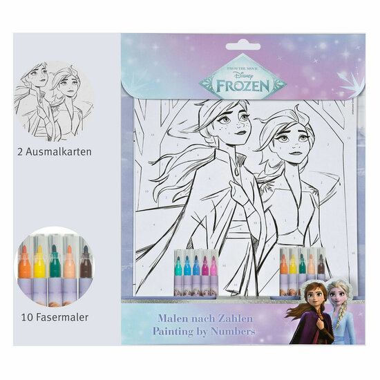 Kleuren op Nummer Set Frozen
