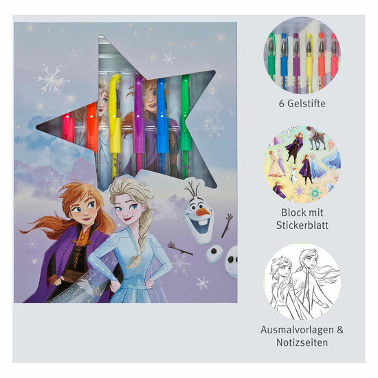Kleurset met Gelpennen Frozen