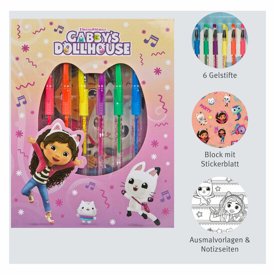 Kleurset met Gelpennen Gabby's Poppenhuis