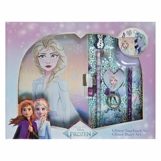 Glitter Dagboek Set Frozen - 6dlg.