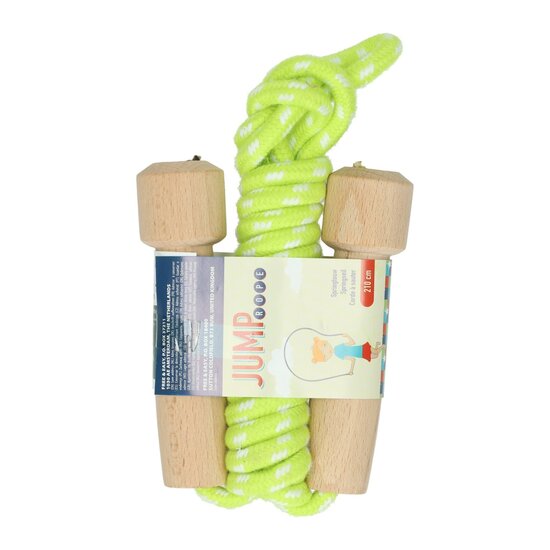Springtouw met Houten Handvatten - 210cm