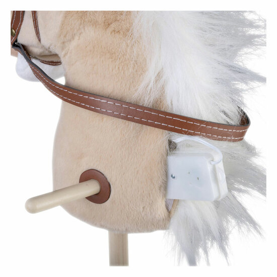 Houten Stokpaardje Beige - 95cm