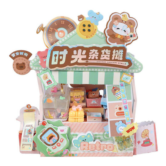 Kawaii Miniatuur Knutselkraampje Boodschappen - Groen