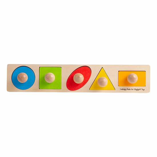 Bigjigs Houten Vormenpuzzel - 5st.