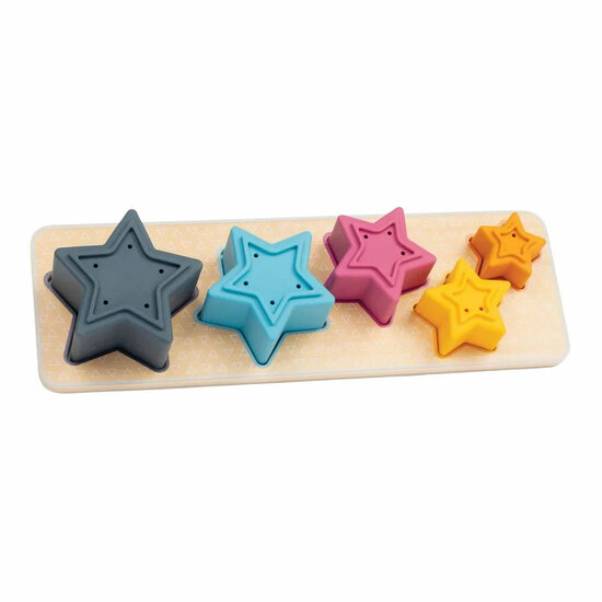 Bigjigs Houten Vormenpuzzel Sterren - 5st.