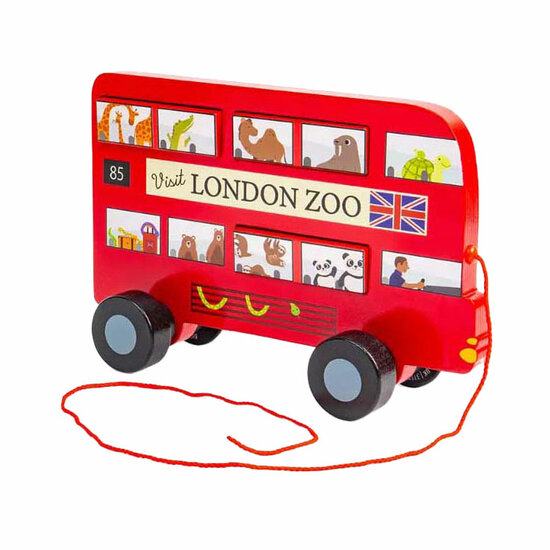 Bigjigs Houten Londen Bus Trekfiguur