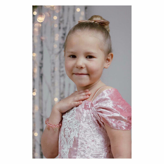 Precious Bows Kralenarmband Roze