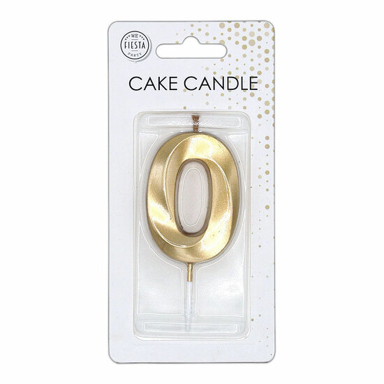 Taartkaars 6cm Metallic Goud no. 0
