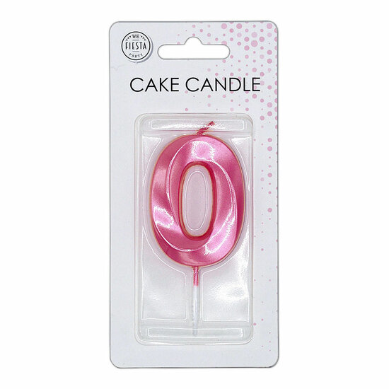 Taartkaars 6cm Metallic Licht Roze no. 0