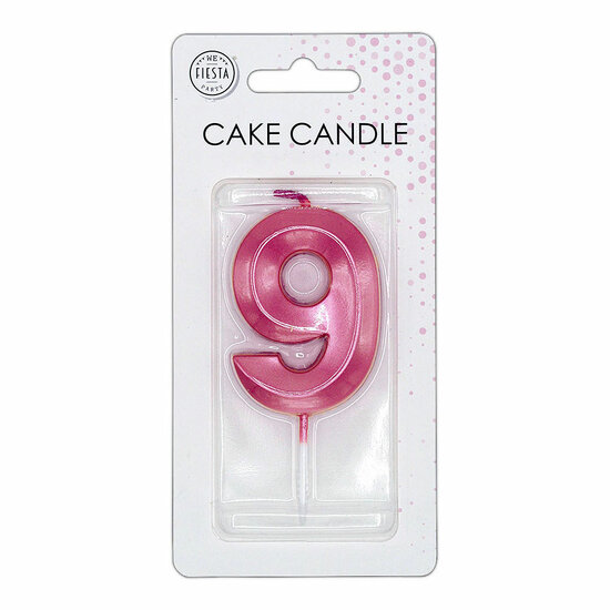 Taartkaars 6cm Metallic Licht Roze no. 9