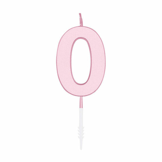 Taartkaars 4,5cm Pastel Roze no. 0