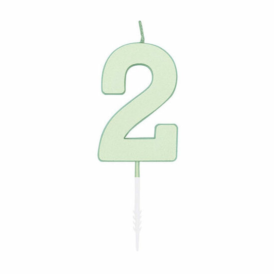 Taartkaars 4,5cm Pastel Mint no. 2