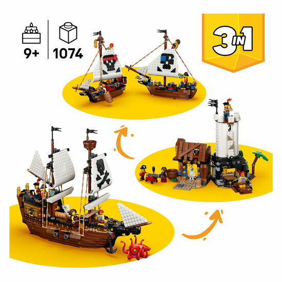 LEGO Craetor 31387 Klassiek Piratenschip