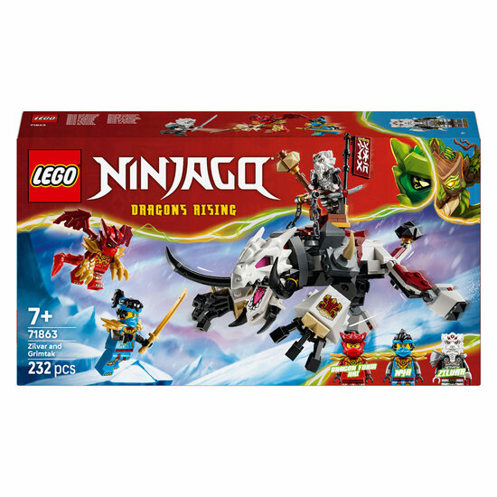LEGO Ninjago 71863 Zilvar en Grimtak het Drakenbeest
