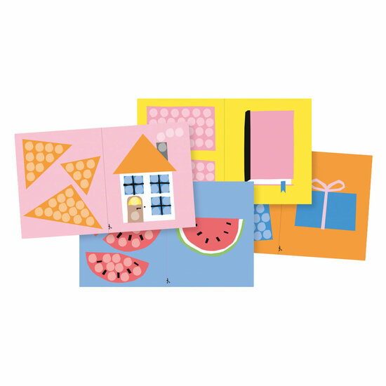 PlayMais Kaarten Versieren Vormen &amp; Kleuren - 24st.