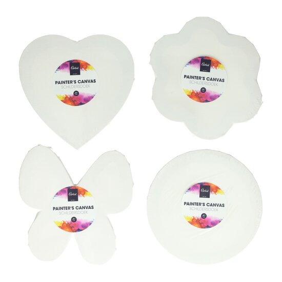 Schildersdoeken 20cm, 12 stuks (3x4 vormen)