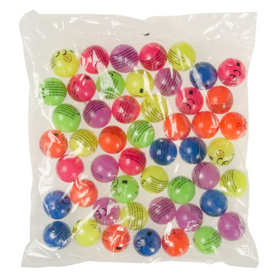 Stuiterballen Neonkleurig, 50st.