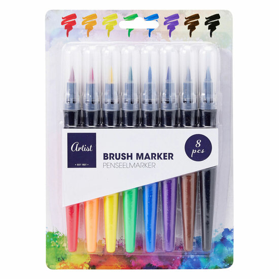 Set Brush Tip Markers 15mm - 8st.