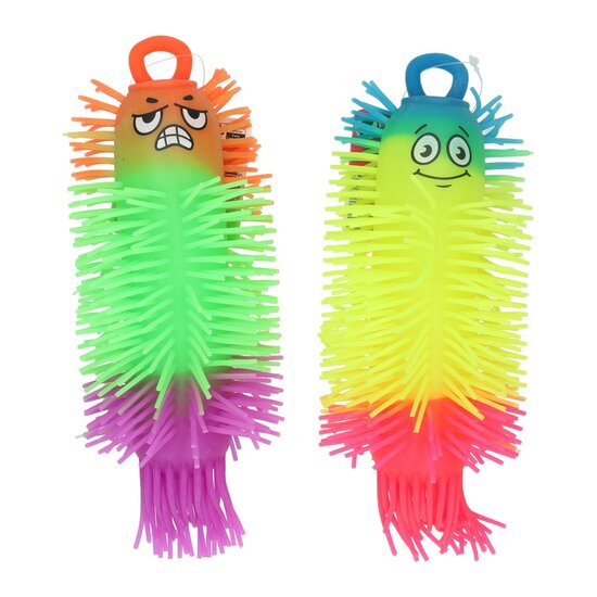Meerkleurige Fluffy Worm - 21cm