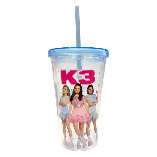 K3 Drinkbeker met Rietje - Confetti