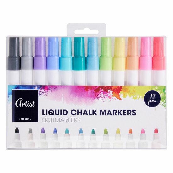 Vloeibare Krijtmarkers - 12st.