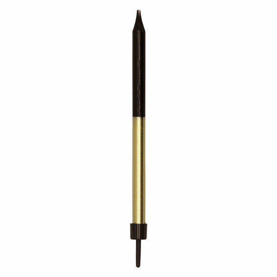 Taartkaarsen 9,5cm met Houders Zwart Goud - 12st.