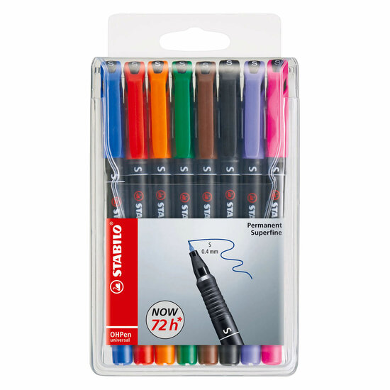 STABILO OHPen Superfijn Permanente Marker in Etui - 8dlg.
