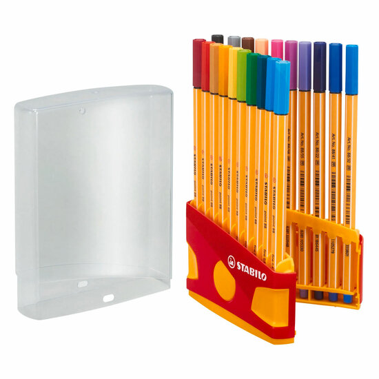 STABILO point 88 ColorParade Fineliners Oranje/Rood - 20dlg.