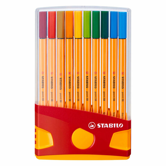 STABILO point 88 ColorParade Fineliners Oranje/Rood - 20dlg.