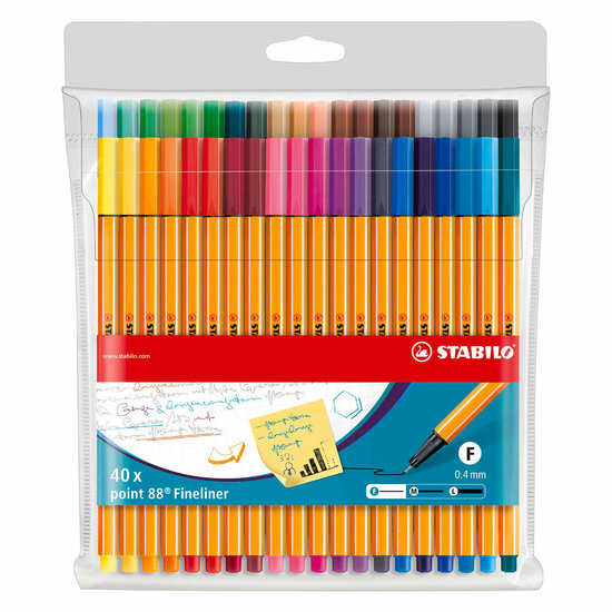 STABILO point 88 Fineliners in Etui - 40dlg.