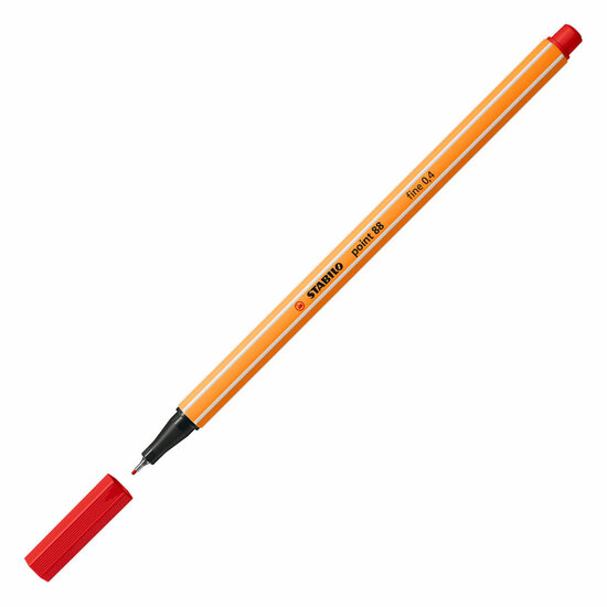 STABILO point 88 Fineliners Blauw Rood Zwart - 3dlg.